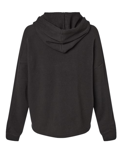 Women's Angel Fleece Crop Hooded Sweatshirt - Black