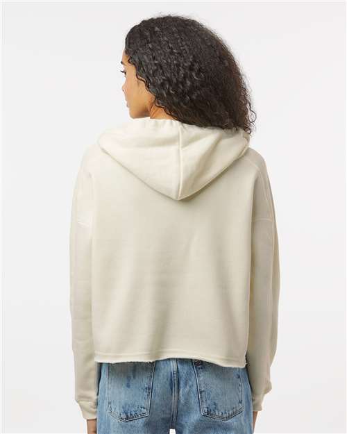 Women's Angel Fleece Crop Hooded Sweatshirt - Ecru