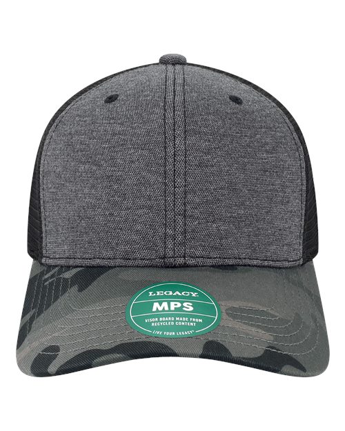 Mid-Pro Snapback Trucker Cap - Black/ Camo