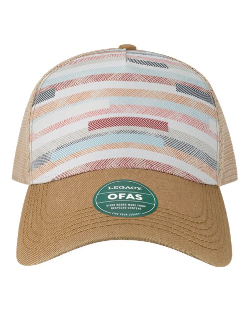 Old Favorite Five-Panel Trucker Cap - Fabric Stripes