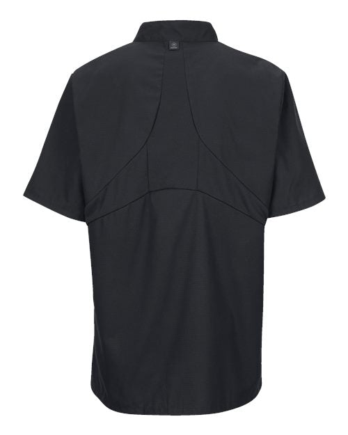Women's Mimix™ Short Sleeve Chef Coat with OilBlok - Black