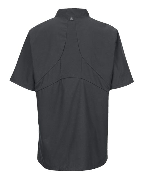 Women's Mimix™ Short Sleeve Chef Coat with OilBlok - Charcoal