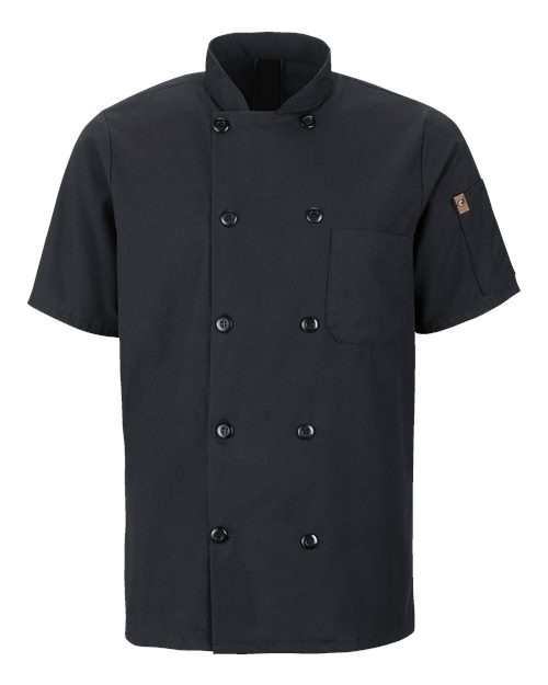 Mimix™ Short Sleeve Chef Coat with OilBlok - Black