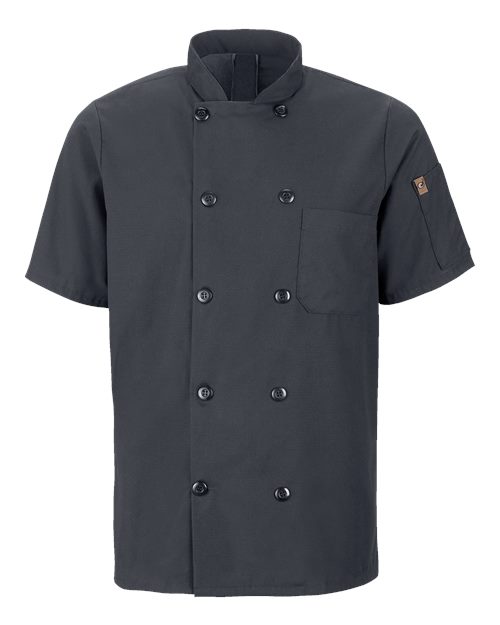 Mimix™ Short Sleeve Chef Coat with OilBlok - Charcoal