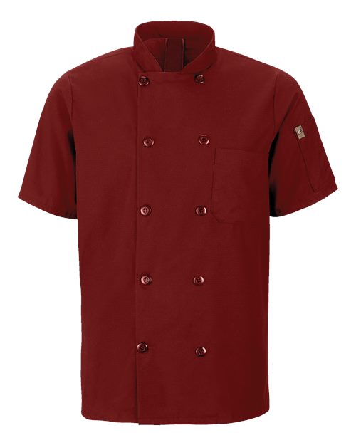 Mimix™ Short Sleeve Chef Coat with OilBlok - Fireball Red