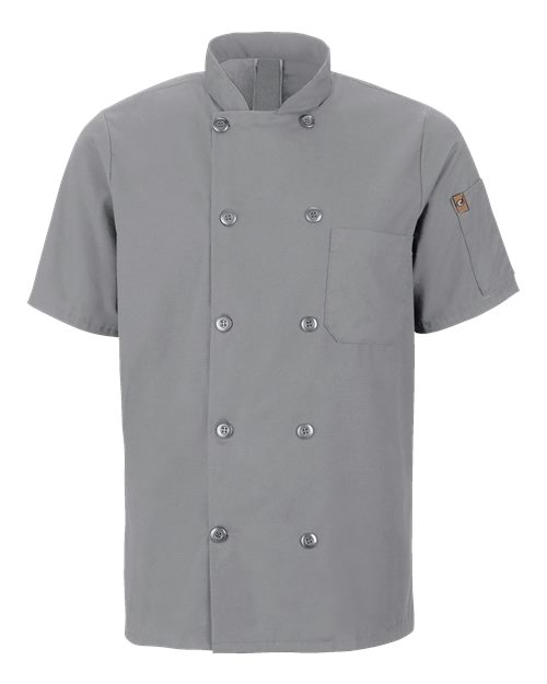 Mimix™ Short Sleeve Chef Coat with OilBlok - Grey