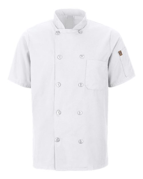 Mimix™ Short Sleeve Chef Coat with OilBlok - White