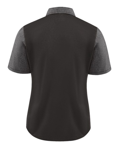 Women's Poplin Airflow Cook Shirt with OilBlok - Charcoal/ Black