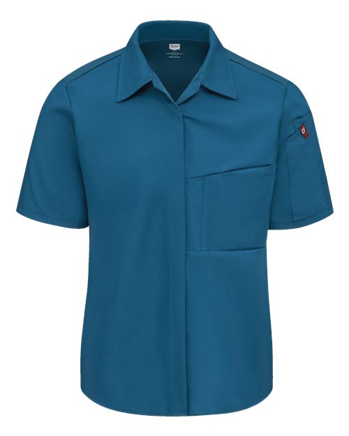 Women's Poplin Airflow Cook Shirt with OilBlok - Teal