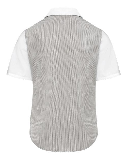 Women's Poplin Airflow Cook Shirt with OilBlok - White/ Grey