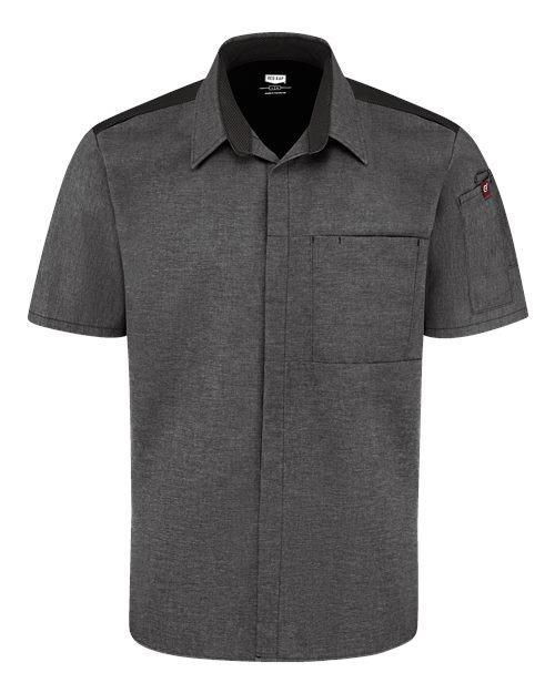 Poplin Airflow Cook Shirt with OilBlok - Charcoal/ Black