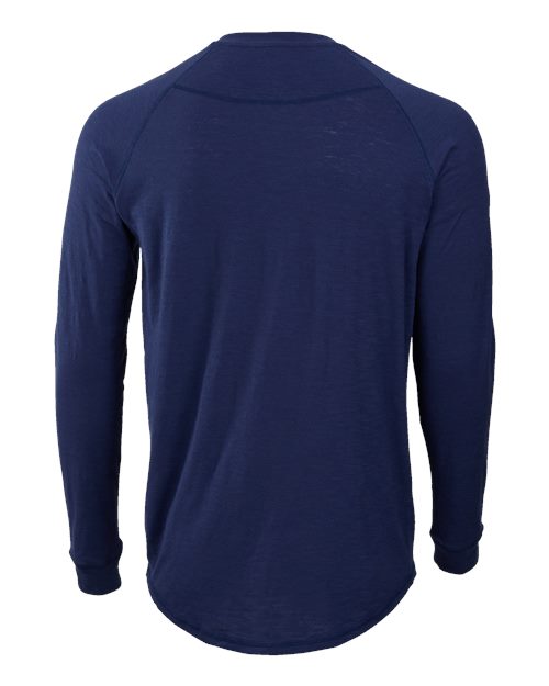 Unisex Henley Long Sleeve T-Shirt - Navy