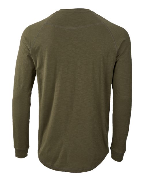 Unisex Henley Long Sleeve T-Shirt - Olive