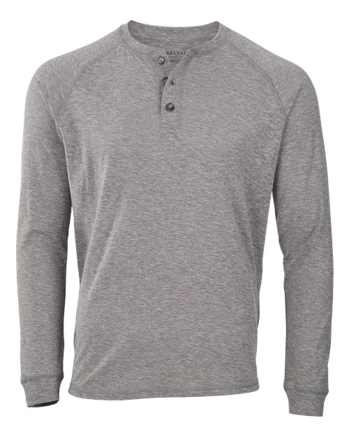Unisex Henley Long Sleeve T-Shirt - Oxford Heather