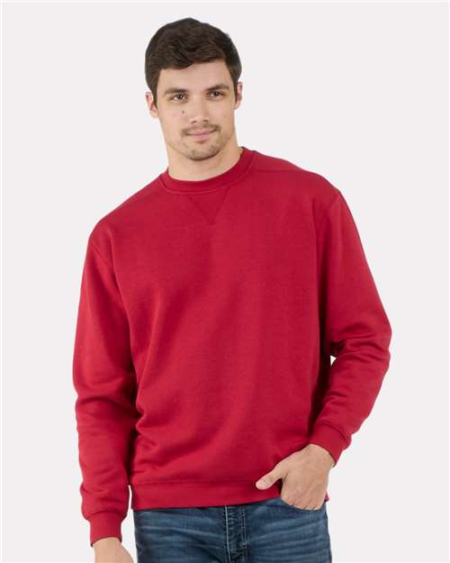 Men's Fleece Crewneck Sweatshirt - Brick Red