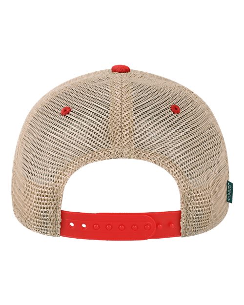 Youth Old Favorite Trucker Cap - Scarlet Red/ Khaki