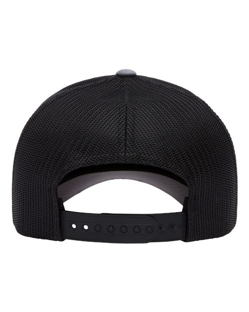 Five-Panel Retro Trucker Cap - Heather/ Black