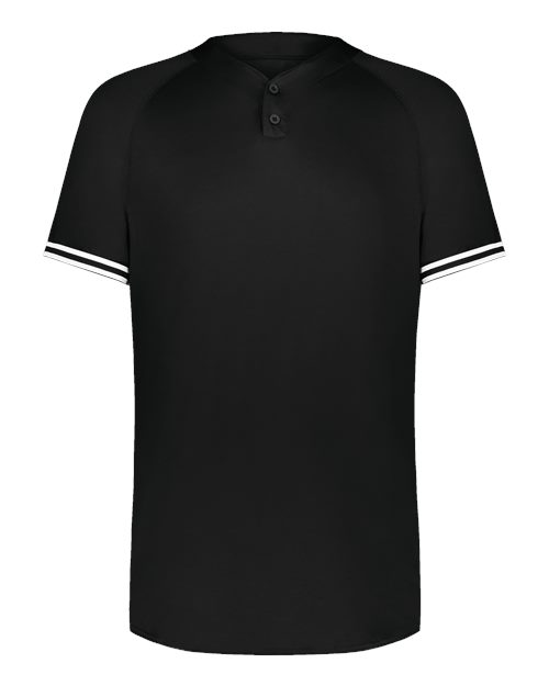 Youth Cutter Henley Jersey - Black/ White