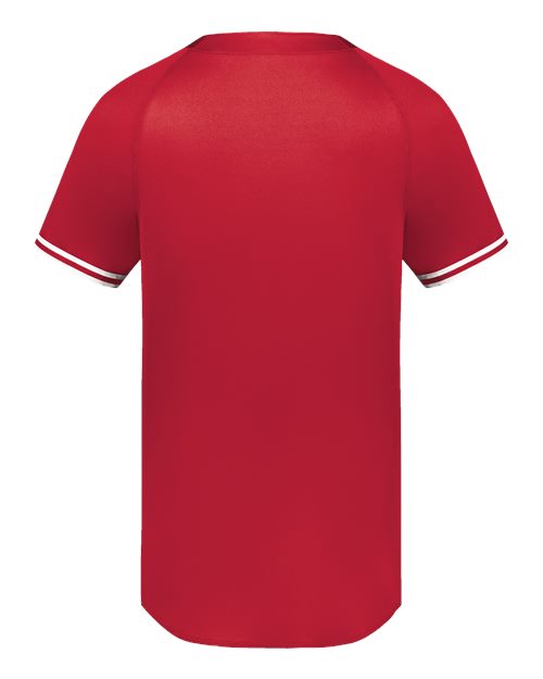 Youth Cutter Henley Jersey - Scarlet/ White