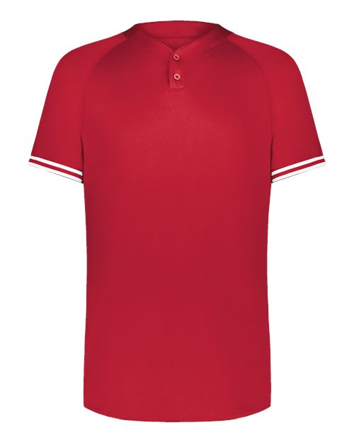 Youth Cutter Henley Jersey - Scarlet/ White