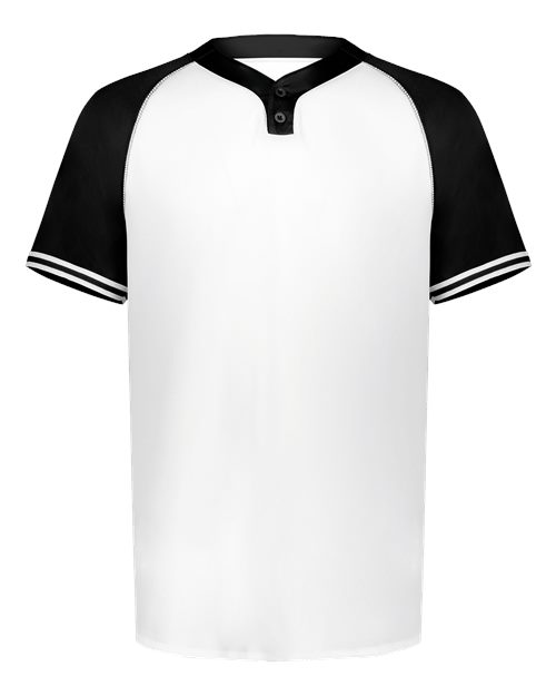 Youth Cutter Henley Jersey - White/ Black