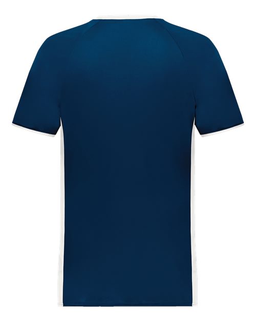 Men's Cutter V-Neck Jersey - Navy/ White