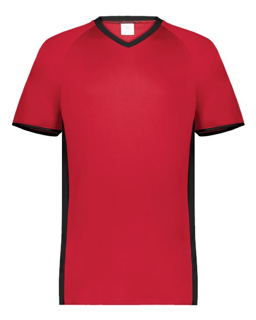 Men's Cutter V-Neck Jersey - Scarlet/ Black