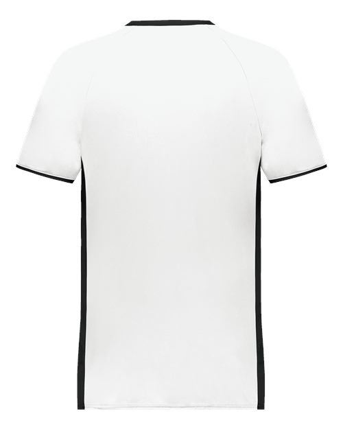 Youth Cutter V-Neck Jersey - White/ Black