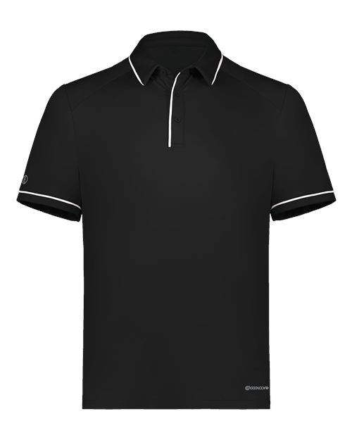Men's CoolCore® Polo - Black/ White