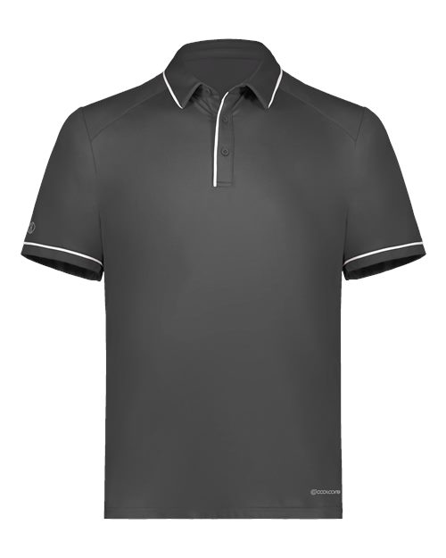 Men's CoolCore® Polo - Iron/ White