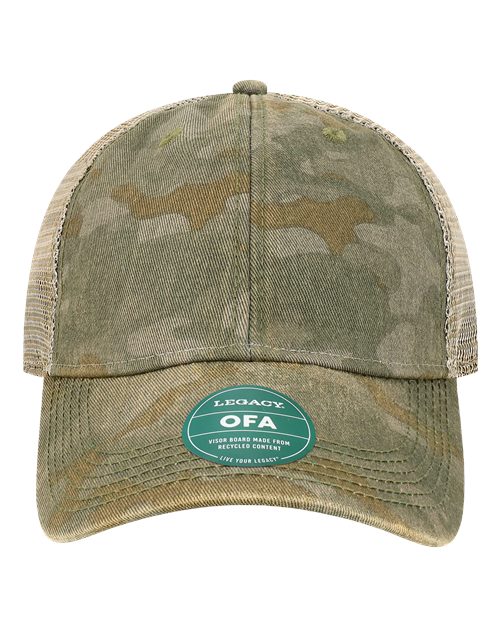 Old Favorite Trucker Cap - Green Field Camo/ Java