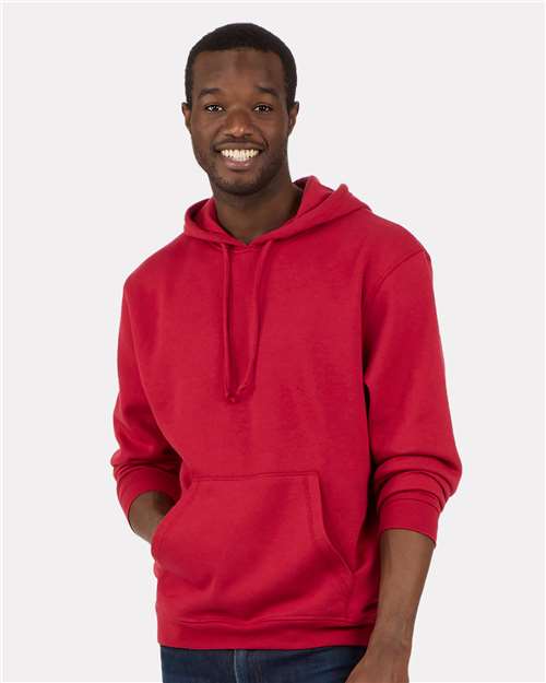 Unisex Fleece Hooded Sweatshirt - Brick Red