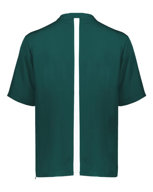Men's Clubhouse Short Sleeve Quarter-Zip Pullover - Dark Green/ White