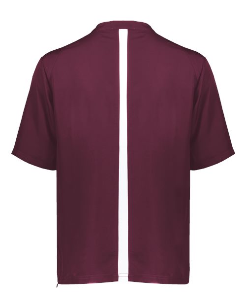 Men's Clubhouse Short Sleeve Quarter-Zip Pullover - Maroon/ White