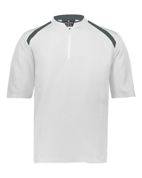 Men's Clubhouse Short Sleeve Quarter-Zip Pullover - White/ Graphite