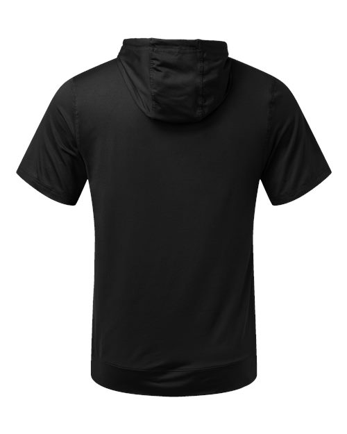Men's Eco Revive™ Ventura Soft Knit Short Sleeve Hooded Sweatshirt - Black