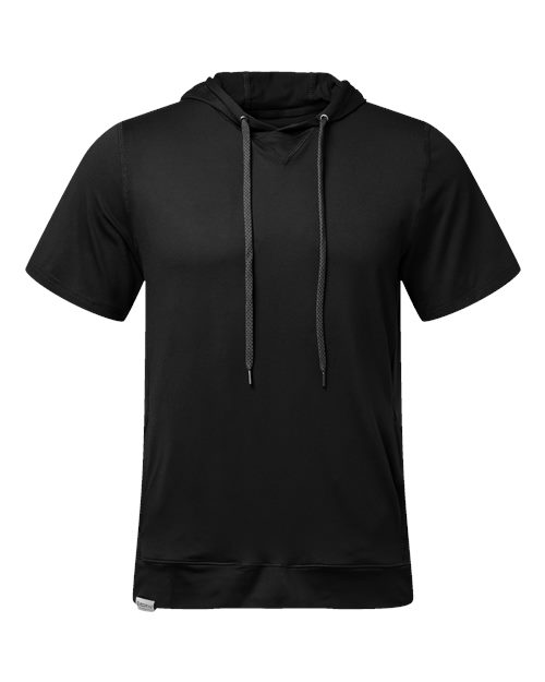 Men's Eco Revive™ Ventura Soft Knit Short Sleeve Hooded Sweatshirt - Black