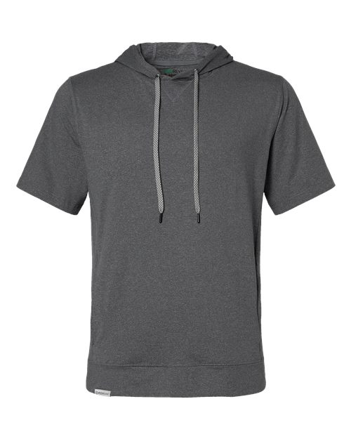 Men's Eco Revive™ Ventura Soft Knit Short Sleeve Hooded Sweatshirt - Carbon Heather