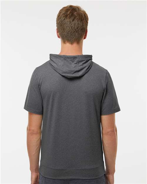Men's Eco Revive™ Ventura Soft Knit Short Sleeve Hooded Sweatshirt - Carbon Heather