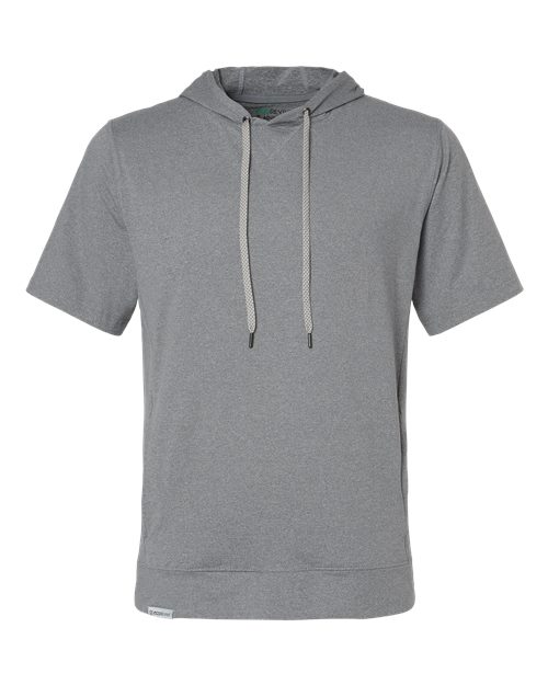Men's Eco Revive™ Ventura Soft Knit Short Sleeve Hooded Sweatshirt - Grey Heather