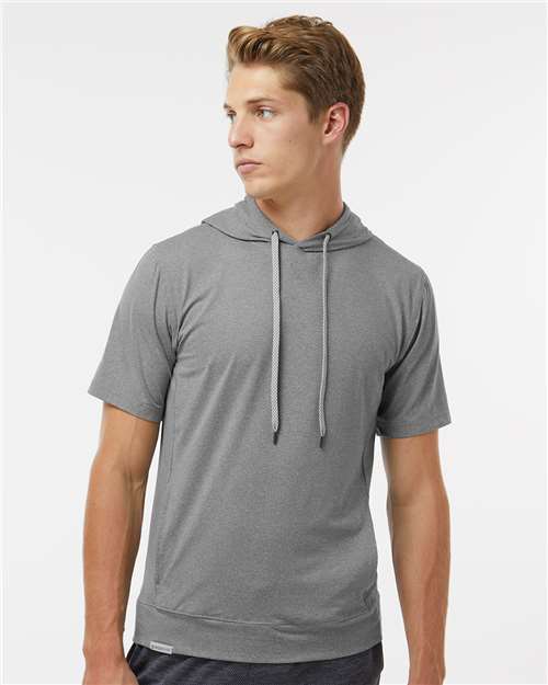 Men's Eco Revive™ Ventura Soft Knit Short Sleeve Hooded Sweatshirt - Grey Heather