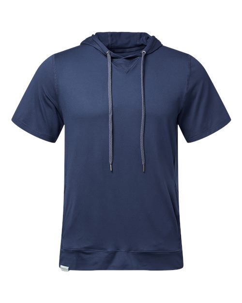 Men's Eco Revive™ Ventura Soft Knit Short Sleeve Hooded Sweatshirt - Navy