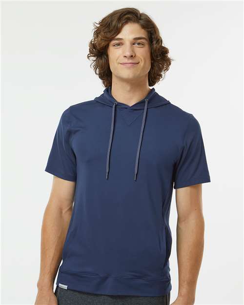 Men's Eco Revive™ Ventura Soft Knit Short Sleeve Hooded Sweatshirt - Navy