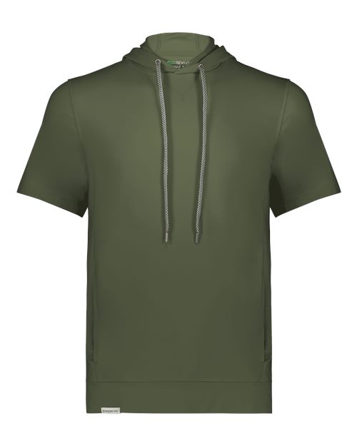 Men's Eco Revive™ Ventura Soft Knit Short Sleeve Hooded Sweatshirt - Olive