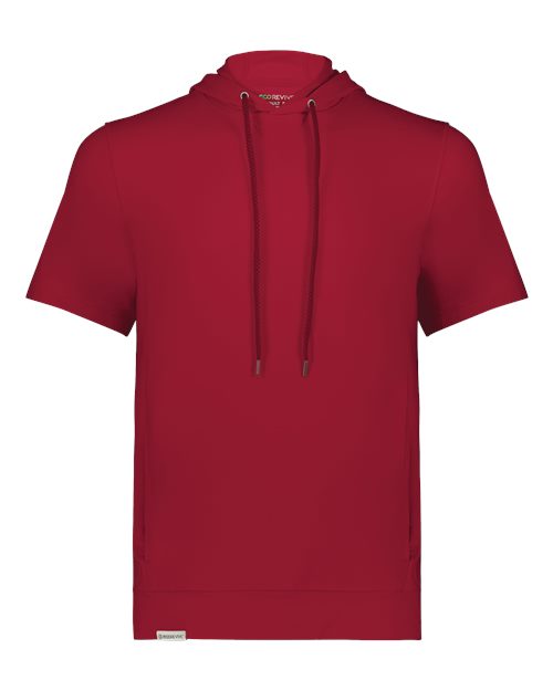 Men's Eco Revive™ Ventura Soft Knit Short Sleeve Hooded Sweatshirt - Scarlet