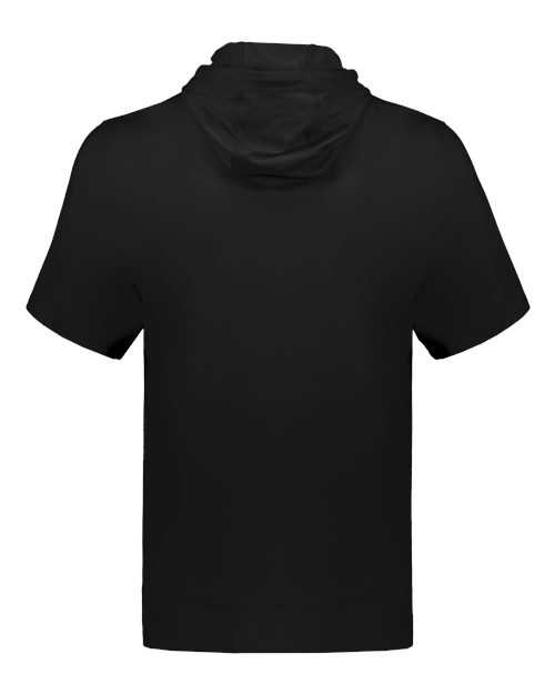 Youth Eco Revive™ Ventura Soft Knit Short Sleeve Hooded Sweatshirt - Black