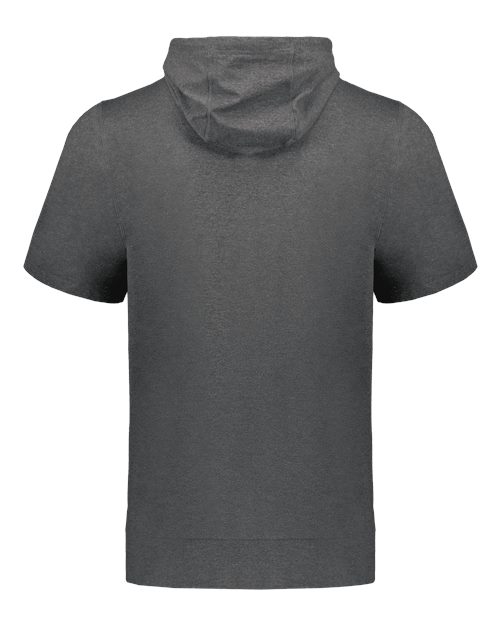Youth Eco Revive™ Ventura Soft Knit Short Sleeve Hooded Sweatshirt - Carbon Heather