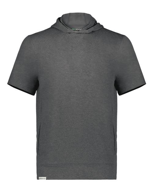 Youth Eco Revive™ Ventura Soft Knit Short Sleeve Hooded Sweatshirt - Carbon Heather