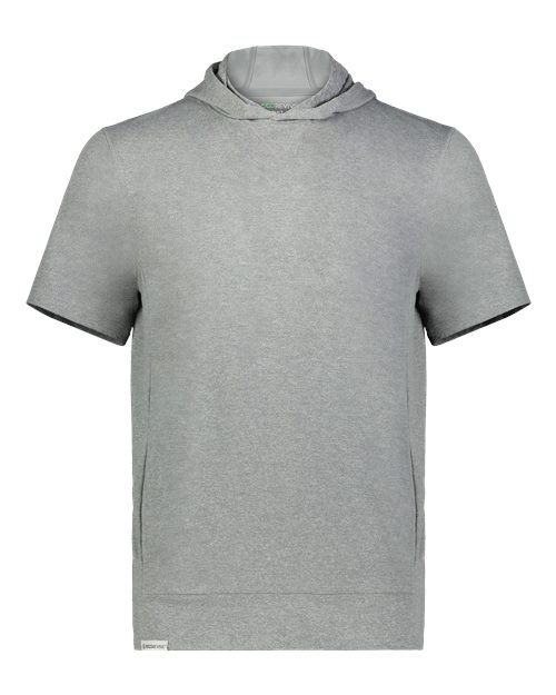 Youth Eco Revive™ Ventura Soft Knit Short Sleeve Hooded Sweatshirt - Grey Heather
