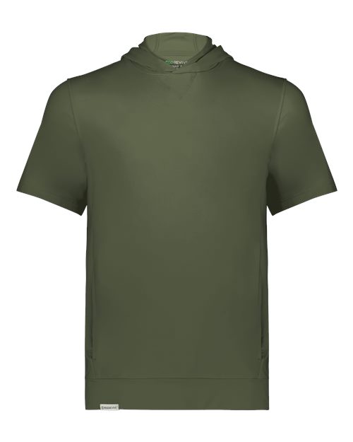 Youth Eco Revive™ Ventura Soft Knit Short Sleeve Hooded Sweatshirt - Olive